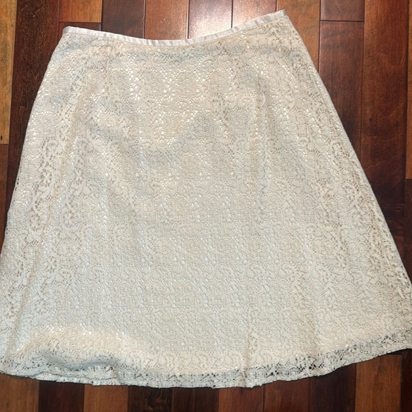 Talbots Lined Lace Skirt 12P - Picture 4 of 5